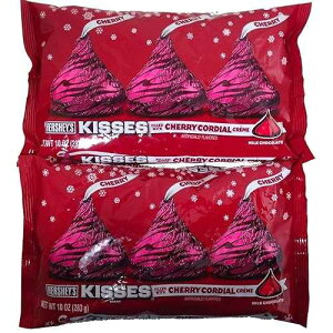 zf[ n[V[Y LX ~N `R[g `F[ R[fBA N[ 10IX obO (2pbN) Holiday Hershey's Kisses Milk Chocolate with Cherry Cordial Cr me, 10-Ounce Bag (Pack of 2)