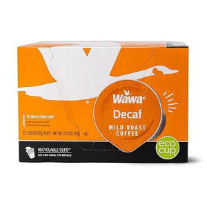 Wawa Mild Roast Single Cup Coffee Pods, 12 Pods, 1 Box, Regular Smooth & Balanced Classic Blend, Single Serve, Slightly Sweet, 100% More Responsibly Sourced from Rainforest Alliance Certified Farms