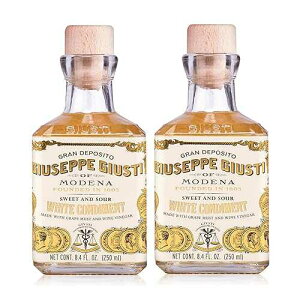 Giusti White Balsamic Vinegar Dressing - Condiment for Cooking and Finishing Dishes such as Salads, Vegetables, or Fish. Made in Italy with Balsamic Vinegar of Modena - 8.45 fl oz (250 ml) - Pack of 2 Giusti White
