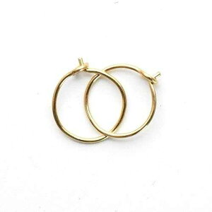 �^�C�j�[�t�[�v�C�������O 14K �C�G���[�S�[���h�t�B���A8mm �n���h���C�h �ɔ� ���� �~�j�}���X�g�X�^�C�� �n�M�[�t�[�v 24 �Q�[�W �j���A�����A�q�� Sunlight Silver Tiny Hoop Earrings 14k Yellow Gold Fil