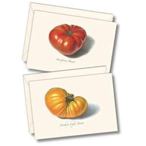 Earth Sky + Water - Tomato Assortment Notecard Set - 8 Blank Cards with Envelopes (4 each of 2 styles)