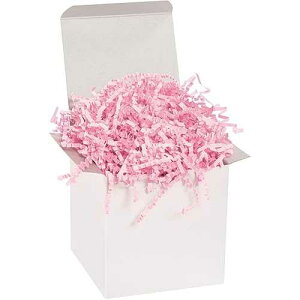 BOX USA Light Pink Crinkle Paper Filler (10lb) - Shredded Paper for Basket Stuffing, Shipping, Packaging, Confetti, Crafts & Holidays - Crinkle Cut Tape Logic BOX USA Light Pink Crinkle Paper Filler (10lb) - Shre