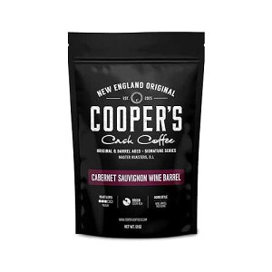 Cabernet Sauvignon Wine Barrel Aged Coffee / Costa Rica Beans, Incredibly Complex & Smooth Roasted Fresh - Whole bean 12oz Bag Cooper's Cask Coffee Cabernet Sauvignon Wine Barrel Aged Coffee / Costa Rica Beans, Incred