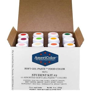 �H�i���F�� AmeriColor Student - �L�b�g 2 12.75 �I���X�{�g�� �\�t�g�W�F���y�[�X�g�J���[ Food Coloring AmeriColor Student - Kit 2 12 .75 Ounce Bottles Soft Gel Paste Colors