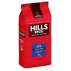 Hills Bros. Dark Satin Whole Bean Coffee - Rich and Bold Premium Arabica Coffee Beans - Orthodox Union Kosher - Dark Roast, Fresh Grind for Best Aroma & Taste - Dark Satin, 1 Pack of 32oz Hills Bros. Dark Satin W