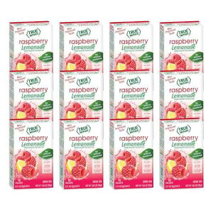 True Lemon Raspberry Lemonade Water Enhancer Drink Mix (120ct), Low Calorie Drink Mix Packets for Water, Powdered Drink Mixes & Flavors, Individual Drink Packets with Stevia True Citrus True Lemon Raspberry Lemonade W