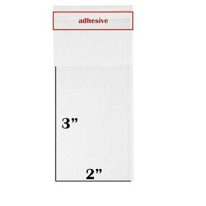 888 Display USA- 2 x 3 100 Bags Crystal Clear Resealable Cello/Cellophane Bags for Treat, bakery, candle, soap, cookie Bags w/Adhesive Seal 888 Display USA, Inc 888 Display USA- 2 x 3 100 Bags Crystal Clear