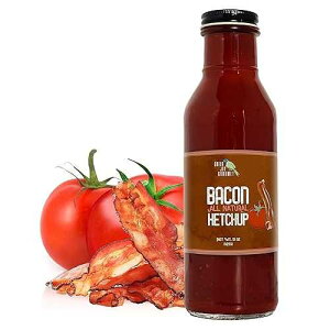 Green Jay Gourmet Bacon Ketchup - All-Natural Tomato Ketchup with Tomato Paste, Real Bacon & Gourmet Spices - Contains No Preservatives, Additives or Corn Syrup - Made in USA - 15 Ounces