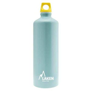 Laken Futura Aluminum Water Bottle - Narrow Mouth, Screw Cap with Loop - Leak-Proof, BPA Free, Made in Spain - 34 oz, Light Blue