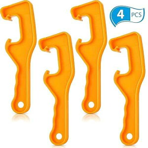 Mudder 4 Pieces Plastic Bucket Lid Opener 5 Gallon Paint Can Bucket Opener Wrench Tool Lid Remover for Home Industrial Use