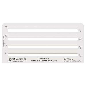 Alvin�ATD1119�A4 �T�C�Y�I�v�V�����t���̃��^�����O�⏕�e���v���[�g Alvin, TD1119, Lettering Aid Template with 4 Size Options