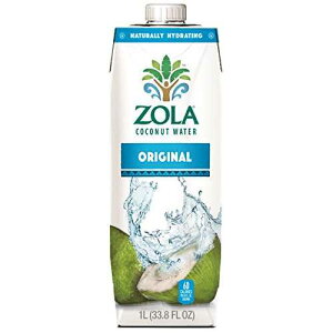 Zola 100% �V�R�R�R�i�b�c�E�H�[�^�[�A1 ���b�g�� (12 �p�b�N) Zola 100% Natural Coconut Water, 1 Liter (Pack of 12)
