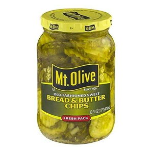 MOUNT OLIVE Bread & Butter Chips Old Fashioned Sweet Fresh Pack Pickles, 16 OZ Mt. Olive MOUNT OLIVE Bread & Butter Chips Old Fashioned Sweet Fresh Pack Pickles, 16 OZ