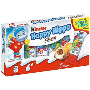 �L���_�[�u�n�b�s�[�J�o�v�R�R�A�N���[���r�X�P�b�g : 5������ Ferrero Kinder Happy Hippo Cocoa Cream Wafer Bars, Hazelnut Filling, 5 Pack