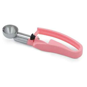 Vollrath 47402 Size 60 Universal Squeeze Disher / Food Portioning Serving Scoop with 6-3/8 Long Ergonomic Pink Handle for Restaurant Cafeteria / .55 oz Capacity / 1-3/8 Bowl, Stainless Steel, NSF