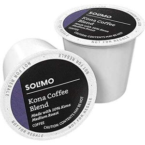 Amazon Brand - Solimo Medium Roast Coffee Pods, Kona Blend, Compatible with Keurig 2.0 K-Cup Brewers, 100 Count
