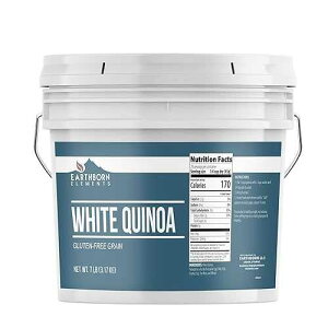 Earthborn Elements White Quinoa, 1 Gallon, Gluten-Free, Raw, Vegan, Packaged in a Resealable Bucket