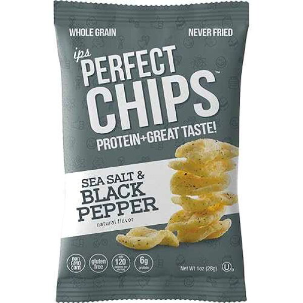 IPS Protein Chips / Sea Salt and Black Pepper / 1 Ounce (Pack of 6)