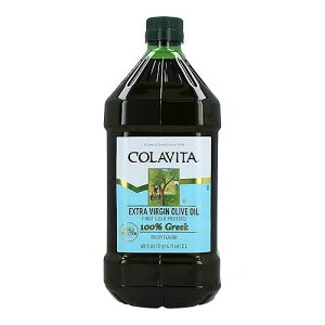 Colavita 100% Greek Extra Virgin Olive Oil, 2 Liter (68 fl oz) Plastic Jug, Cold Pressed Koroneiki & Kalamata Olives, Smooth Fruity Flavor, Cholesterol & Carb Free