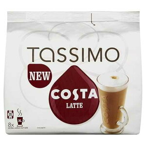 ^bV RX^ e (1 pbN 8 hN) (3 pbNAv 48 T fBXN) Tassimo Costa Latte (8 Drinks Per Pack) (Pack Of 3, Total 48 T-Discs)