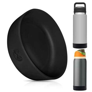 One MissionX Protective Silicone Boot for YETI 46oz 36oz 26oz 18/12oz, Owala 32oz 24oz Bottles & Yonder Water Bottles, Anti-Slip Bottom Sleeve Cover, BPA Free (Black, Fits 36 oz)
