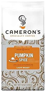 Cameron's Coffee Holiday Roasted Ground Coffee Bag, Flavored, Pumpkin Spice, 12 Ounce