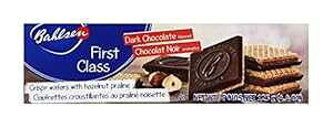 Bahlsen t@[XgNX _[N NbL[ (1 ) - Zȃ_[N[sA `R[gŕꂽw[[ibc EGn[X - 4.4 IX̔ Bahlsen First Class Dark Cookies (1 box) - Hazelnut wafers c