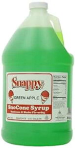 Xibs[|bvR[ Xm[R[Vbv KAO[AbvA1 K Snappy Popcorn Snow Cone Syrup Gallon, Green Apple, 1 Gallon