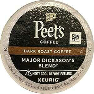 Peet's Coffee Major Dickason Blend VOJbvR[q[ L[O K Jbv u[p 120 JEg (pbP[W͈قȂꍇ܂) Peet's Coffee Major Dickason Blend Single Cup Coffee for Keurig K-Cup Brewe