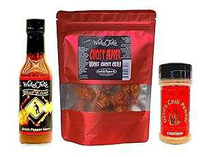 Ultimate Ghost Pepper Hot Sauce Gift Set Hot Spice Gift Pack Wicked Tickle
