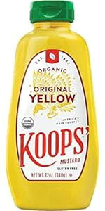Koops' I[KjbN CG[ }X^[hA12 IX {gA4pbN Koops' Organic Yellow Mustard, 12 oz. Bottle, 4 Pack