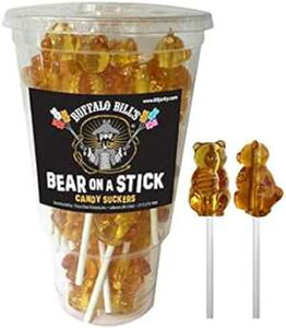 obt@[ErY nj[ExAEIEAEXeBbN (24Jbg̃Jbvɕ܂ꂽ{̖IōꂽIz) Buffalo Bills Honey Bears On A Stick (24-ct cup wrapped Honey suckers made with real ho