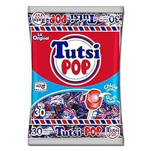 Tutsi Pop La IWi LVJ LfB |bvXA`F[ATutti Frutti KZ^[tA21.2 IX Tootsie Roll Tutsi Pop La Original Mexican Candy Pops with Cherry Flavor with Tutti Frutti Gum Center, 2