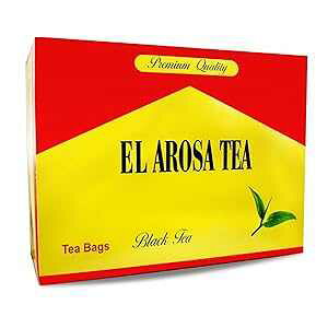 bonballoon Al Arousa Alarousa Black Tea Bags Teas Indian Kenyan Traditional Egyptian Dust Egypt Arabian Strong Rich Pure Oriental Natural Taste Breakfast (Tea Bag 25)