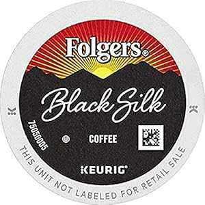 Folgers ブラック シルク コーヒー、ダーク ロースト、キューリグ コーヒー メーカー用 K カップ ポッド、32 個 Folgers Black Silk Coffee, Dark Roast, K Cup Pods for Keurig Coffee Makers, 32Count