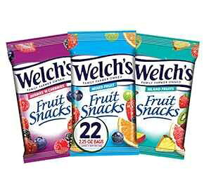 Welch's Fruit Snacks, Variety Pack with Mixed Fruit, Island Fruits & Berries 'n Cherries, Gluten Free, 2.25 oz Bags (Pack of 22)