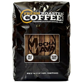 モカ ジャワ コーヒー、全豆、新鮮なロースト コーヒー LLC。(5ポンド) Mocha Java Coffee, Whole Bean, Fresh Roasted Coffee LLC. (5 lb.)