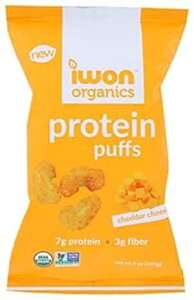 Iwon Organics, ptveC`F_[`[YI[KjbNA5IX Iwon Organics, Puffs Protein Cheddar Cheese Organic, 5 Ounce