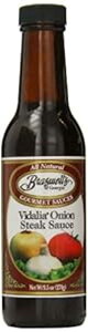 Braswell Vidalia Xe[L\[XA9.5 IX (6 pbN) Braswell Vidalia Steak Sauce, 9.5 Ounce (Pack of 6)