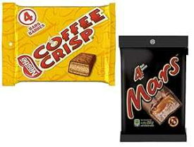 MWP Canadian Candy 4 Coffee Crisp Chocolate Bars and 4 Mars Bars Chocolate Bars Bundle