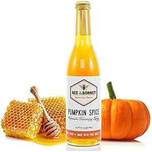 Bee in Your Bonnet Premium Flavoring Syrup - Made with Real Honey & Natural Ingredients - Perfect for Coffee Flavoring, Cocktails & Drinks - Pumpkin Spice Flavoring - 355ml / 12 Ounce Bottle