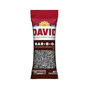 DAVID SEEDS [XgЂ Bar-BQ q}̎A1.625 IXA12 pbN DAVID SEEDS Roasted and Salted Bar-B-Q Sunflower Seeds, 1.625 oz, 12 Pack