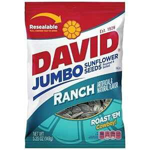 DAVID [Xg & \ebh RANCH t[o[Tt[V[h (3 pbN) DAVID Seeds DAVID Roasted & Salted RANCH Flavored Sun Flower Seeds (3 Packs)