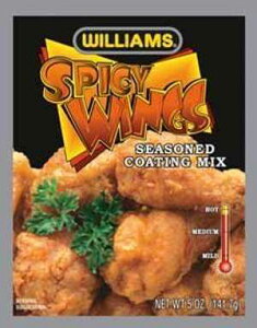 EBAY XpCV[ EBO zbg V[YjO R[eBO ~bNXAe 5 IX (6 pbN) Williams Spicy Wings Hot Seasoned Coating Mix, 5 ounces each (Pack of 6)