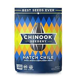 Chinook Seedery v~Aq}̎Aʃob`A`qg݊Anb`O[`A4IXA12pbN Chinook Seedery Premium Sunflower Seeds, Small Batch, Non-GMO, Hatch Green Chile Flavor, 4oz, P
