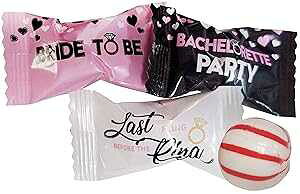 Buttermints Bachelorette Party Wrapped Peppermints 100 Count Wrapped -Last Night Out - Bride To Be Candy