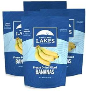 TEUh CNX t[YhC t[cƖ - oii 4 pbN 3.2 IX (v 12.8 IX) sgp Thousand Lakes Freeze Dried Fruits and Vegetables - Banana 4-pack 3.2 ounces (12.8 ounces total) No Sugar