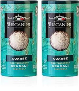 TuscaniniAnCeA16IXAC^A V`AYA(2pbN)Av2|h Tuscanini, Coarse Mediterranean Sea Salt, 16oz, From Sicily Italy, (2 Pack), Total of 2LB