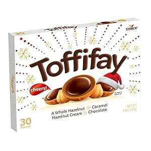 Toffifay w[[ibc L `R[g {bNX 30 Ae 8.8 IX (1 ɂ 1 AP[XƂł͂܂) Toffifay Hazelnut Caramel Chocolate Box 30 Count 8.8 oz each (1 Item Per Order, not p