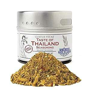 Taste of Thailand Seasoning Non GMO Verified Magnetic Tin Spice Blend 1.4oz Crafted in Small Batches by Gustus Vitae #28